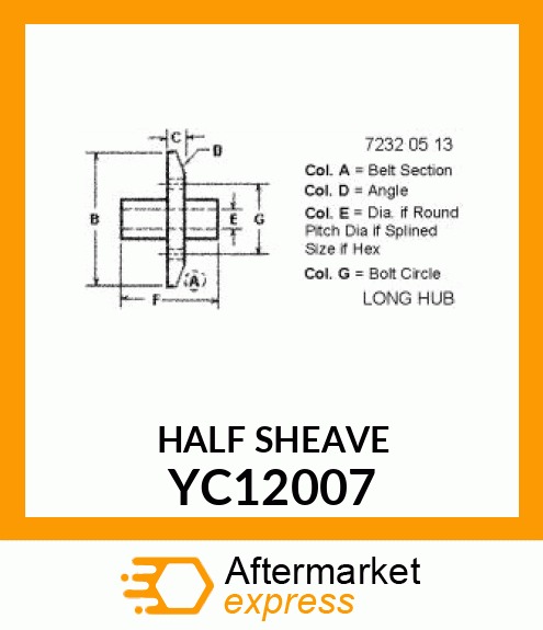 HALF SHEAVE YC12007