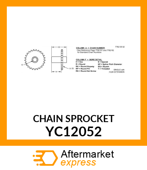 CHAIN SPROCKET YC12052