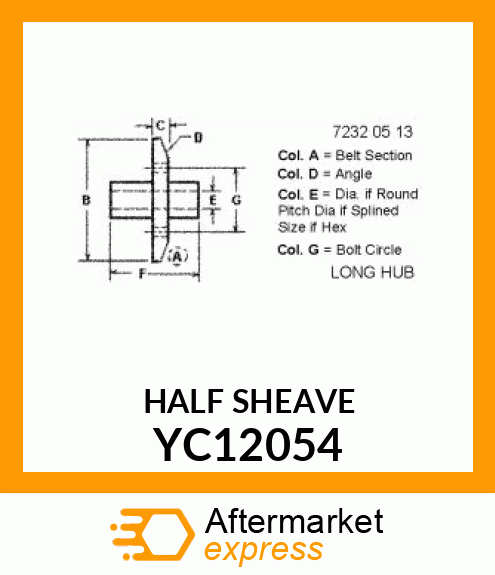 HALF SHEAVE YC12054