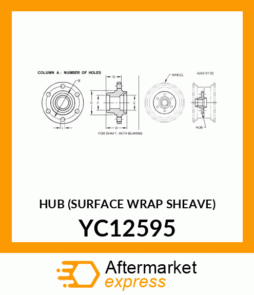 HUB (SURFACE WRAP SHEAVE) YC12595