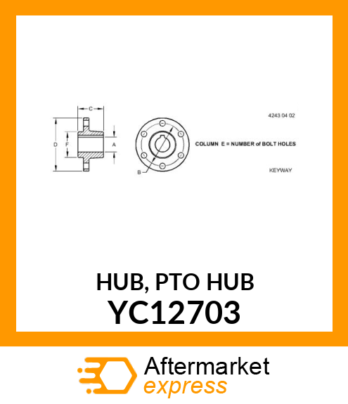 HUB, PTO HUB YC12703