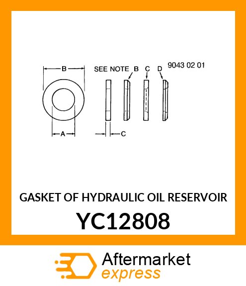 GASKET OF HYDRAULIC OIL RESERVOIR YC12808