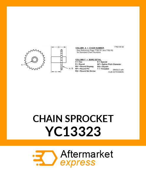 CHAIN SPROCKET YC13323