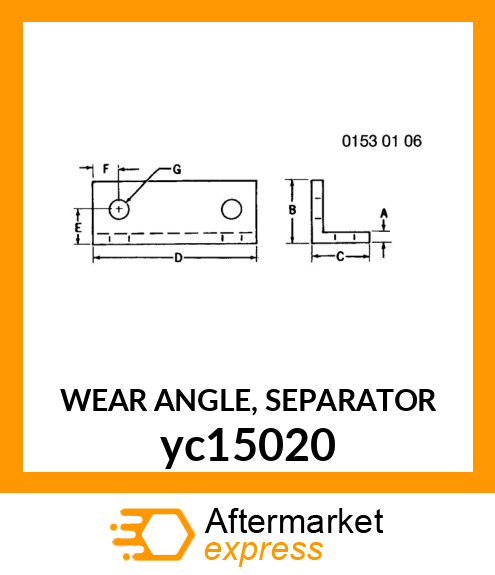 WEAR ANGLE, SEPARATOR yc15020