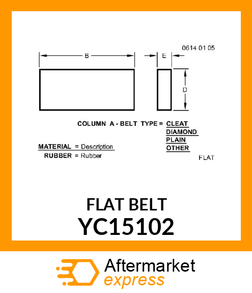 FLAT BELT YC15102