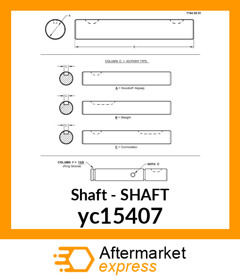 SHAFT yc15407