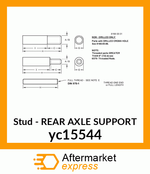 REAR AXLE SUPPORT yc15544