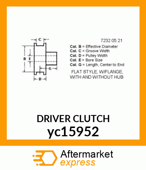 DRIVER CLUTCH yc15952