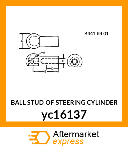 BALL STUD OF STEERING CYLINDER yc16137