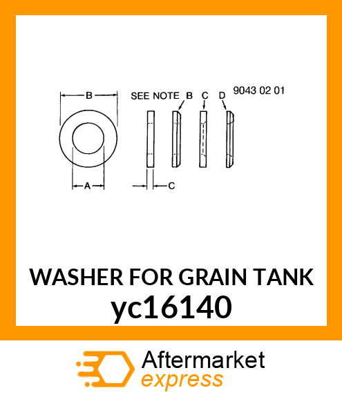 WASHER FOR GRAIN TANK yc16140