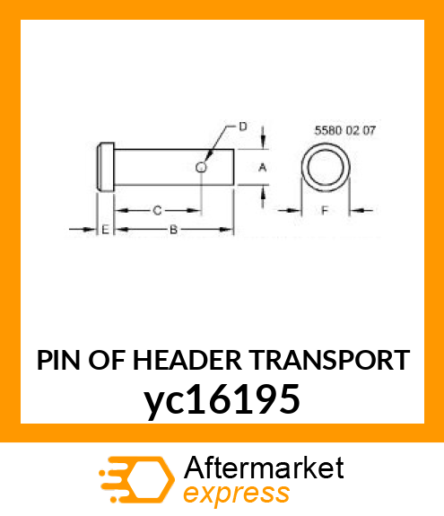 PIN OF HEADER TRANSPORT yc16195