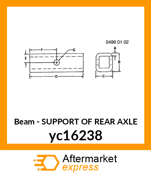 SUPPORT OF REAR AXLE yc16238