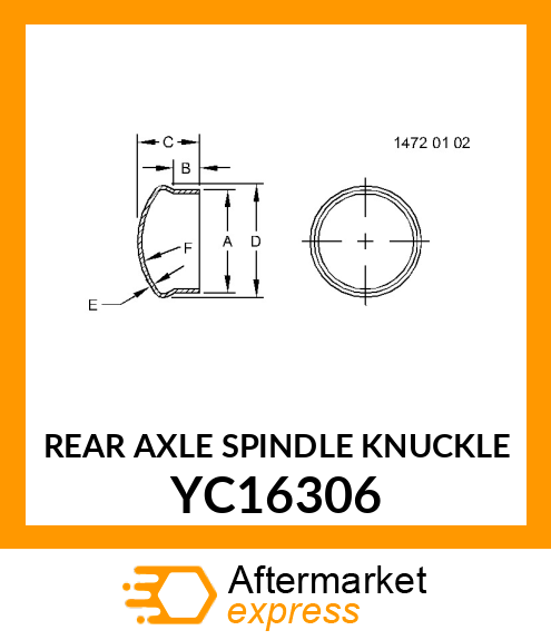 REAR AXLE SPINDLE KNUCKLE YC16306