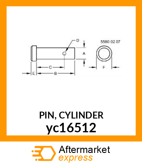 PIN, CYLINDER yc16512