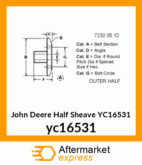 DISK HALF INSIDE yc16531