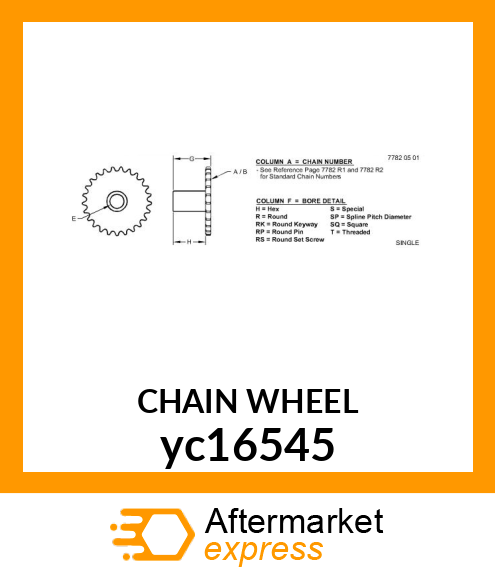 CHAIN WHEEL yc16545