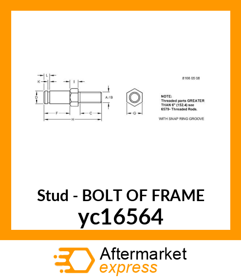 BOLT OF FRAME yc16564