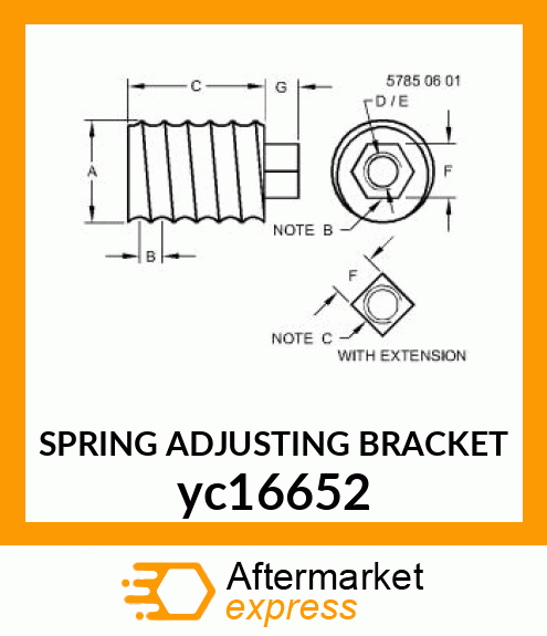 SPRING ADJUSTING BRACKET yc16652