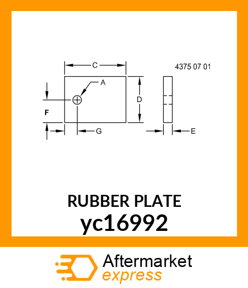 RUBBER PLATE yc16992