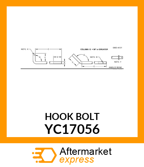 HOOK BOLT YC17056