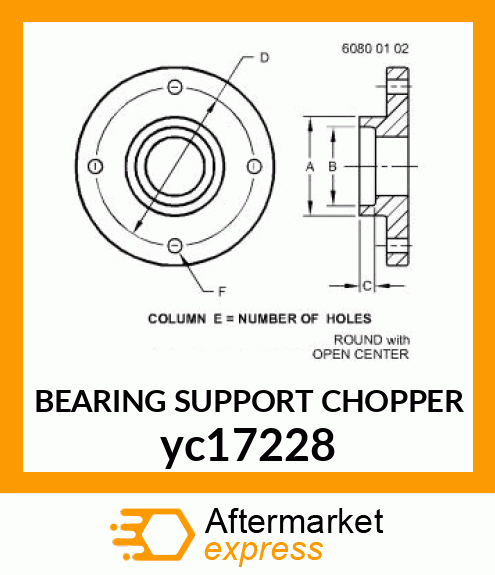 BEARING SUPPORT CHOPPER yc17228