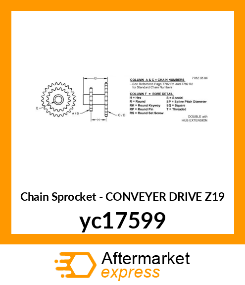 CONVEYER DRIVE Z=19 yc17599