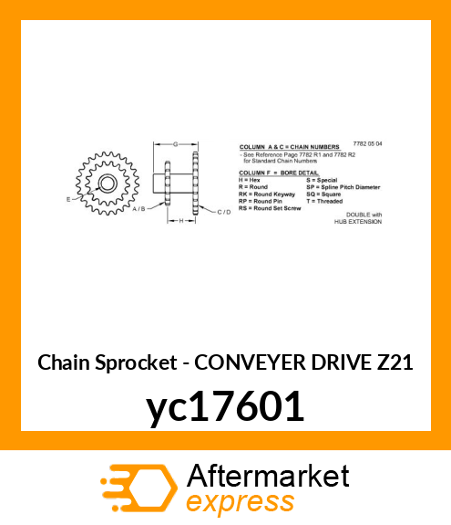 CONVEYER DRIVE Z=21 yc17601