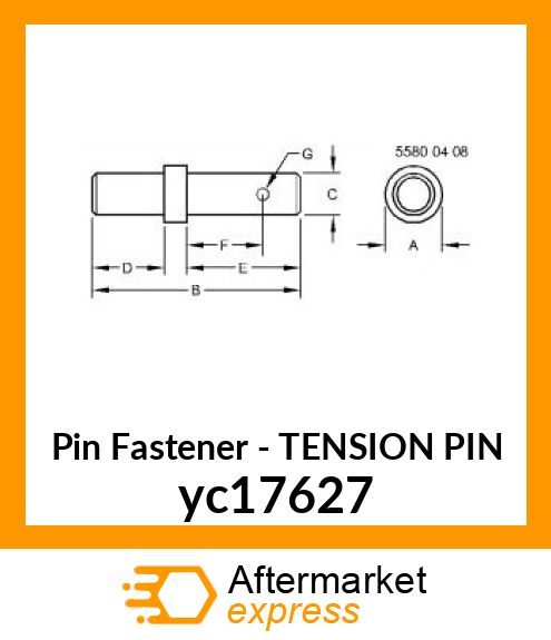 TENSION PIN yc17627