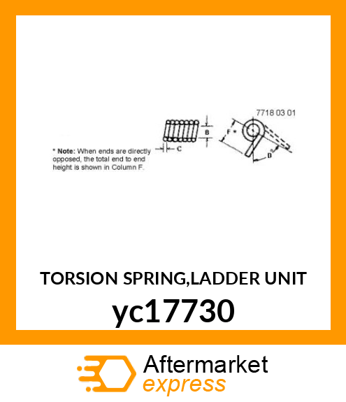 TORSION SPRING,LADDER UNIT yc17730