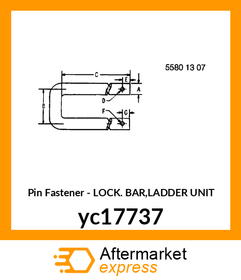 LOCK BAR,LADDER UNIT yc17737