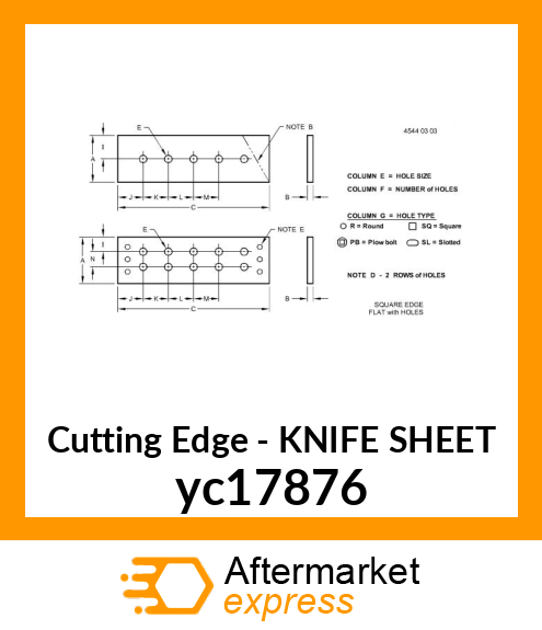 KNIFE SHEET yc17876