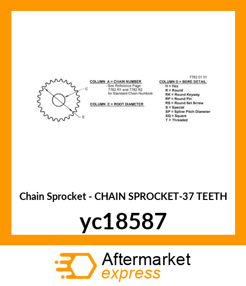 CHAIN SPROCKET yc18587