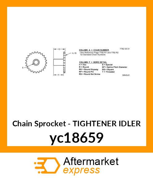 TIGHTENER IDLER yc18659