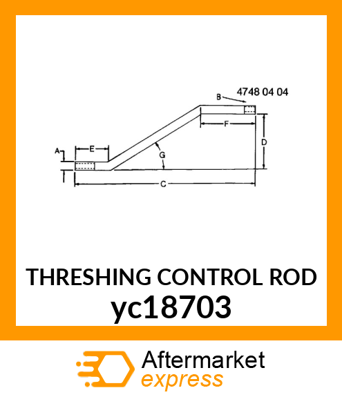 THRESHING CONTROL ROD yc18703