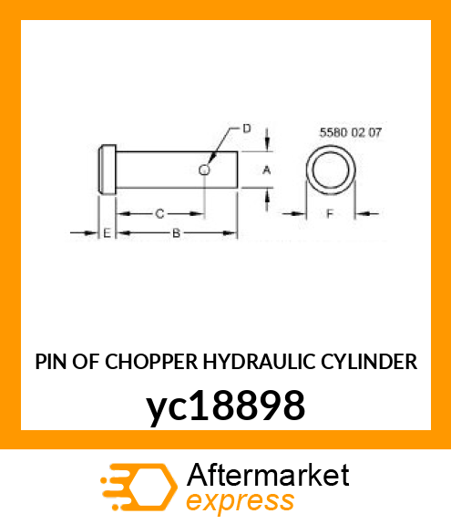 PIN OF CHOPPER HYDRAULIC CYLINDER yc18898