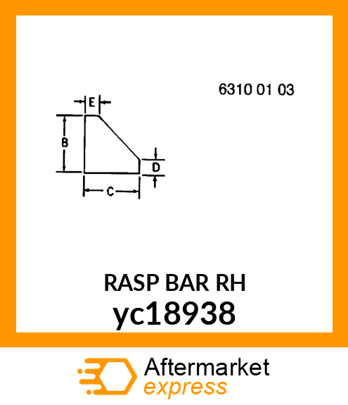 RASP BAR RH yc18938