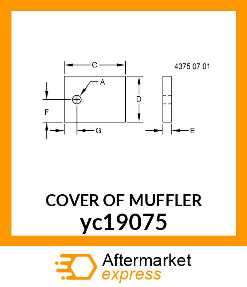 COVER OF MUFFLER yc19075