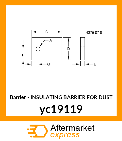 INSULATING BARRIER FOR DUST yc19119