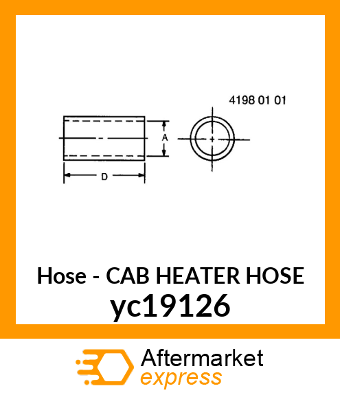 CAB HEATER HOSE yc19126