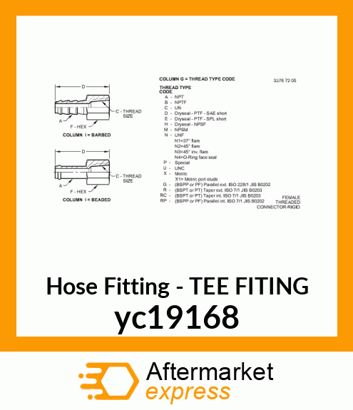 TEE FITING yc19168