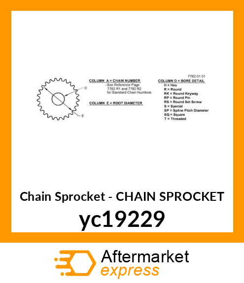 CHAIN SPROCKET yc19229