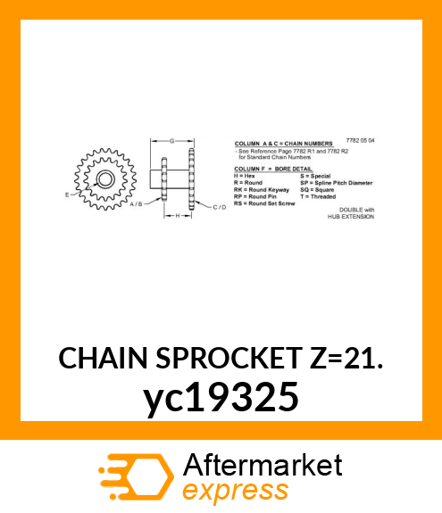 CHAIN SPROCKET Z=21. yc19325