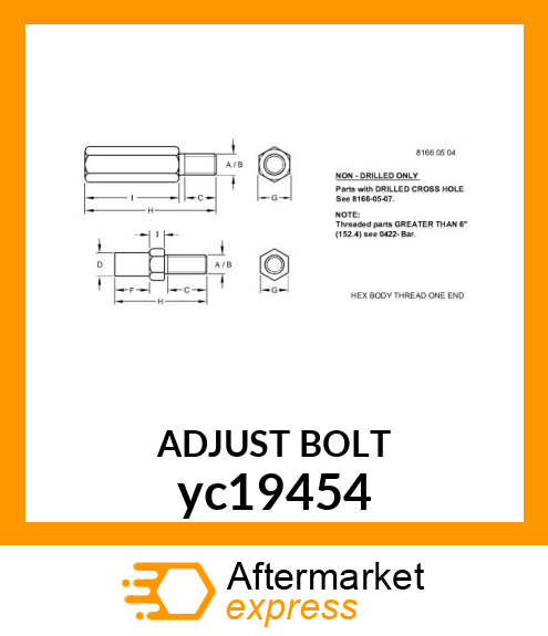 ADJUST BOLT yc19454