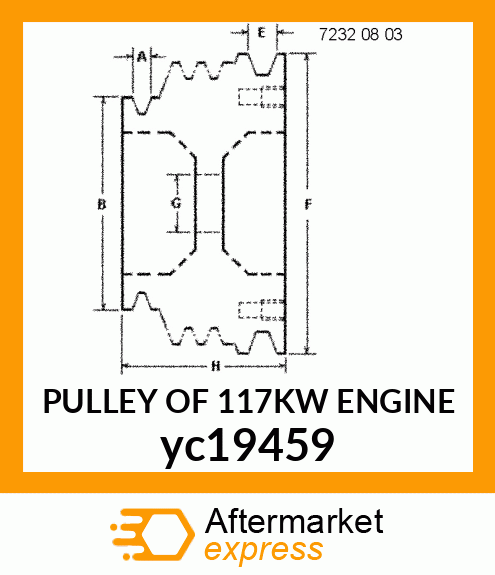 PULLEY OF 117KW ENGINE yc19459