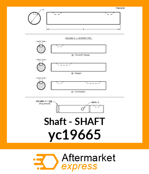 SHAFT yc19665