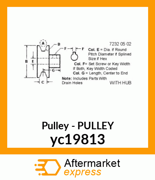 PULLEY yc19813