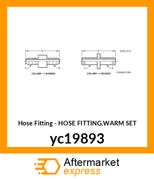 HOSE FITTING,WARM SET yc19893