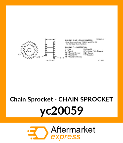 CHAIN SPROCKET yc20059