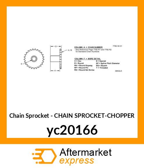 CHAIN SPROCKET yc20166