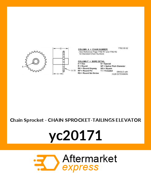 CHAIN SPROCKET yc20171